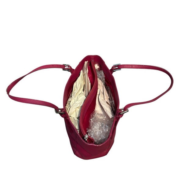 Tory Burch Saffino Emerson Leather Women Tote Carry Robinson Bag - Picture 7 of 9